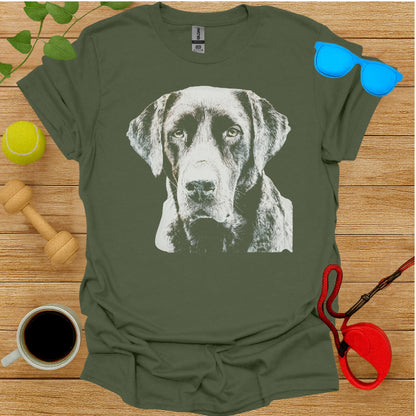 Detailed Dog Portrait Graphic T-Shirt Design