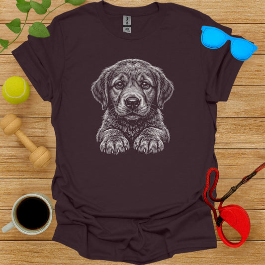 Cute Puppy Graphic Print Casual Unisex T-Shirt