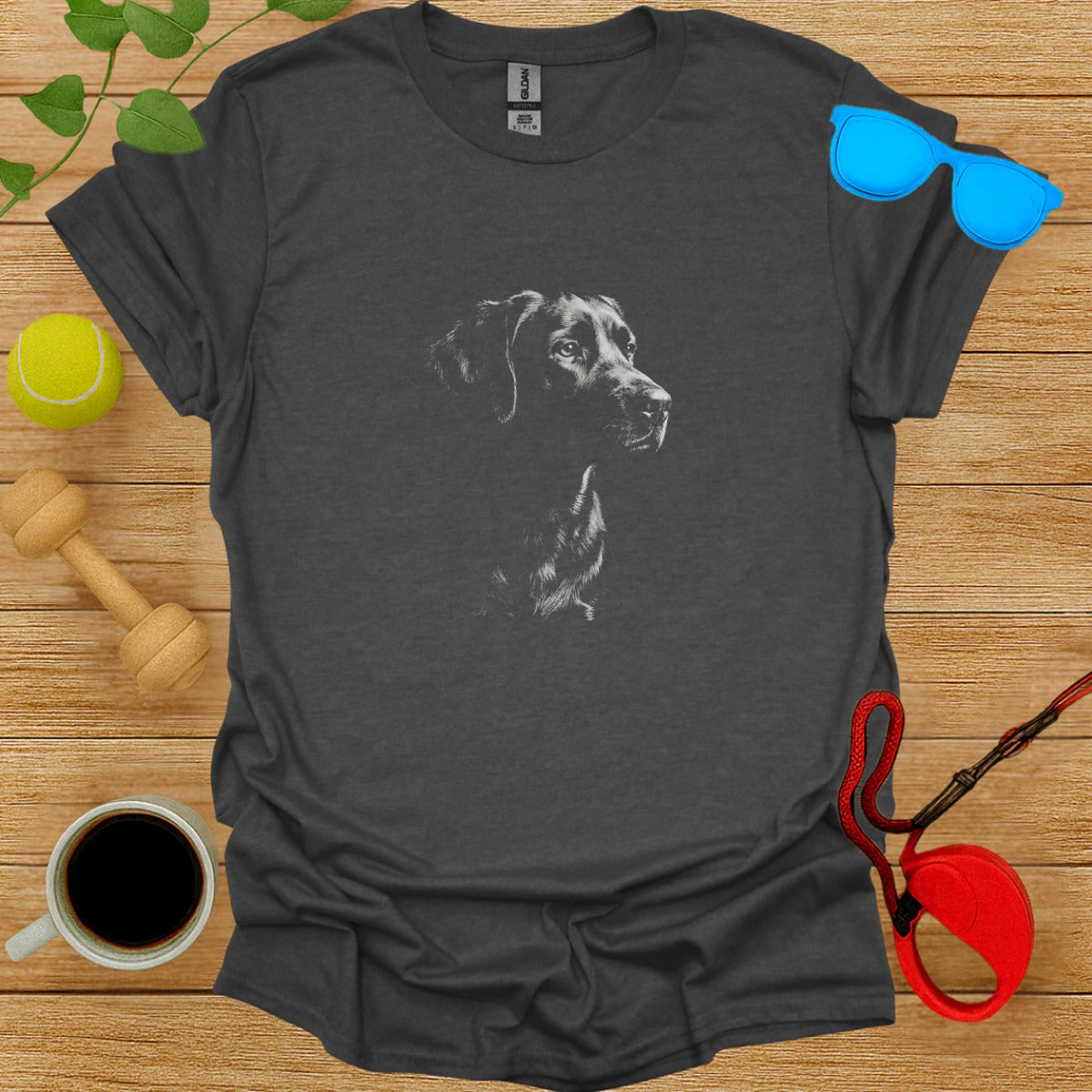 Realistic Dog Portrait Graphic Tee for Pet Lovers