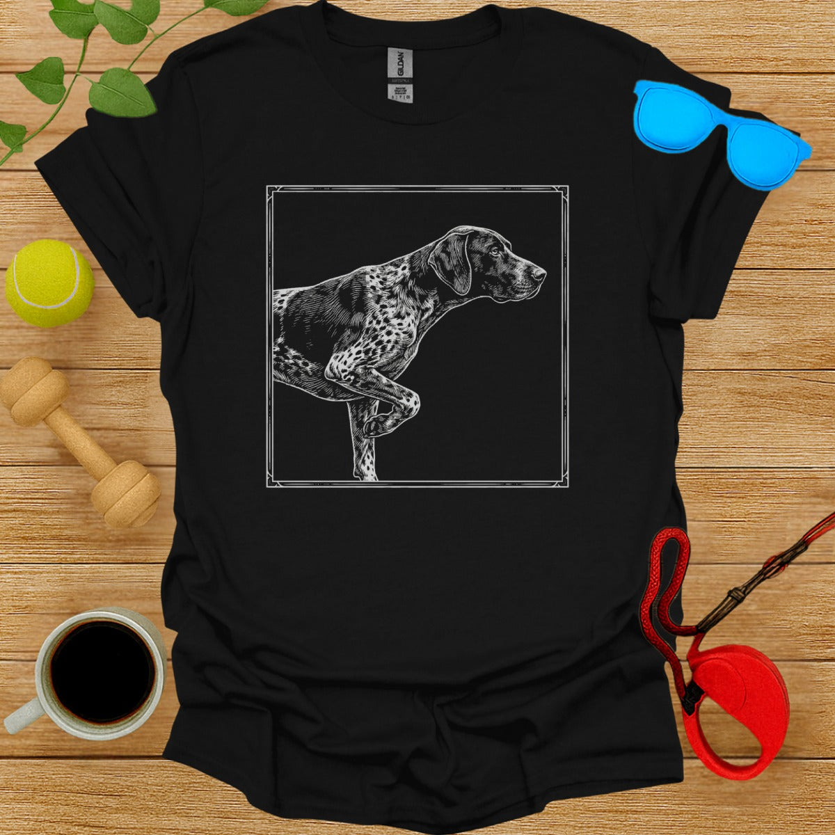 Unisex Graphic Tee with Intricate Dog Art Design
