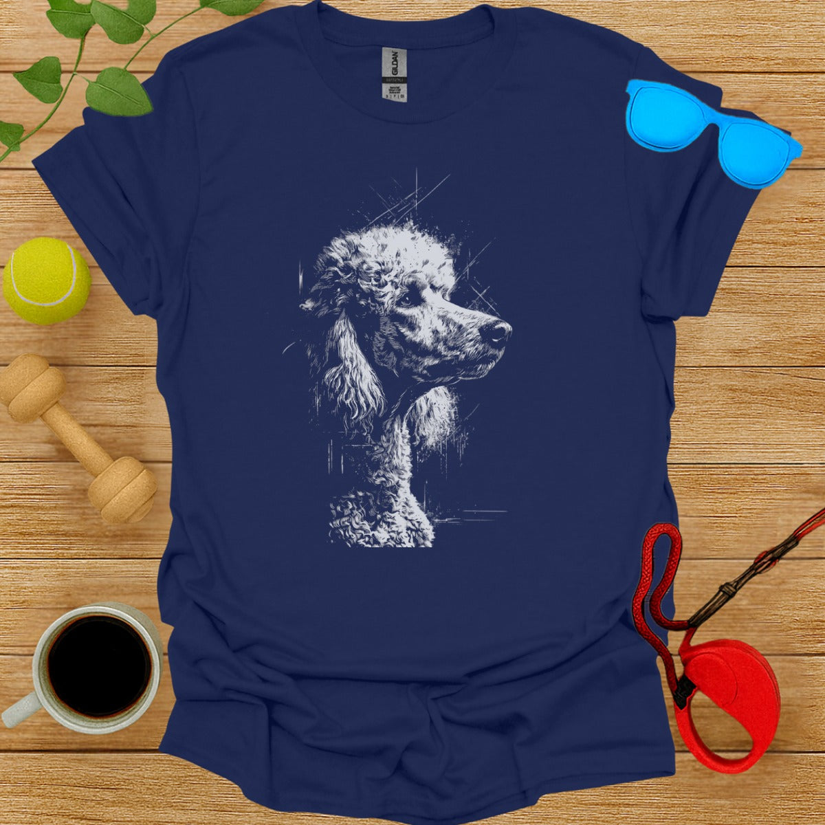 Artistic Poodle Graphic Design Unisex T-shirt