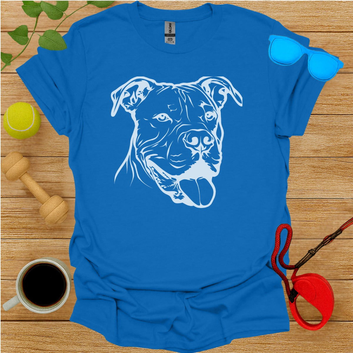 Pitbull Face Design Shirt for Dog Lovers T-shirt