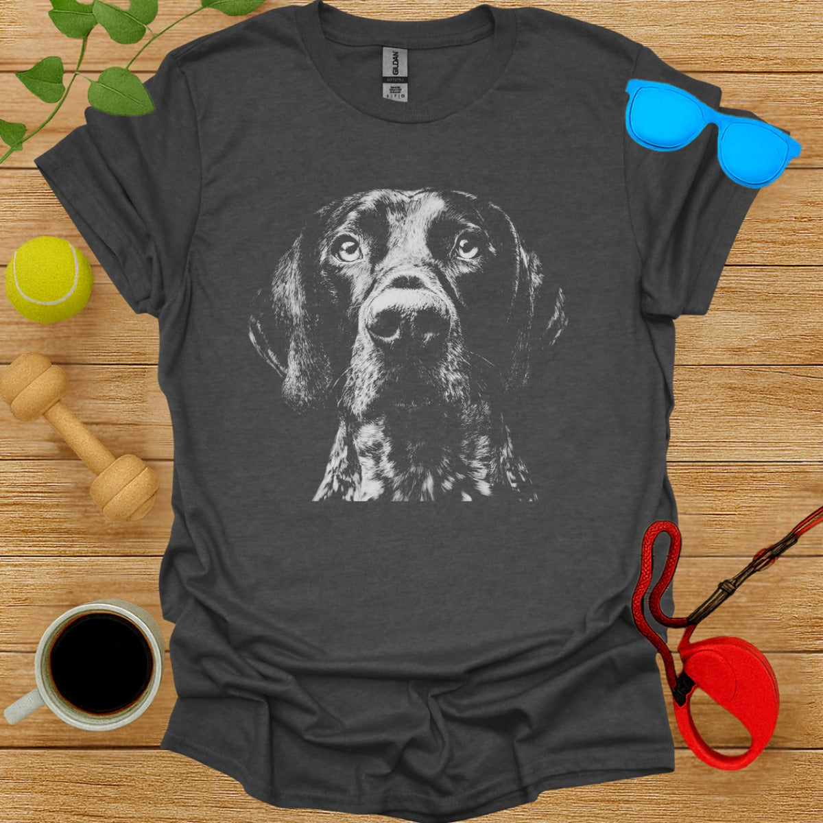 Artistic Dog Portrait Printed Graphic T-shirt