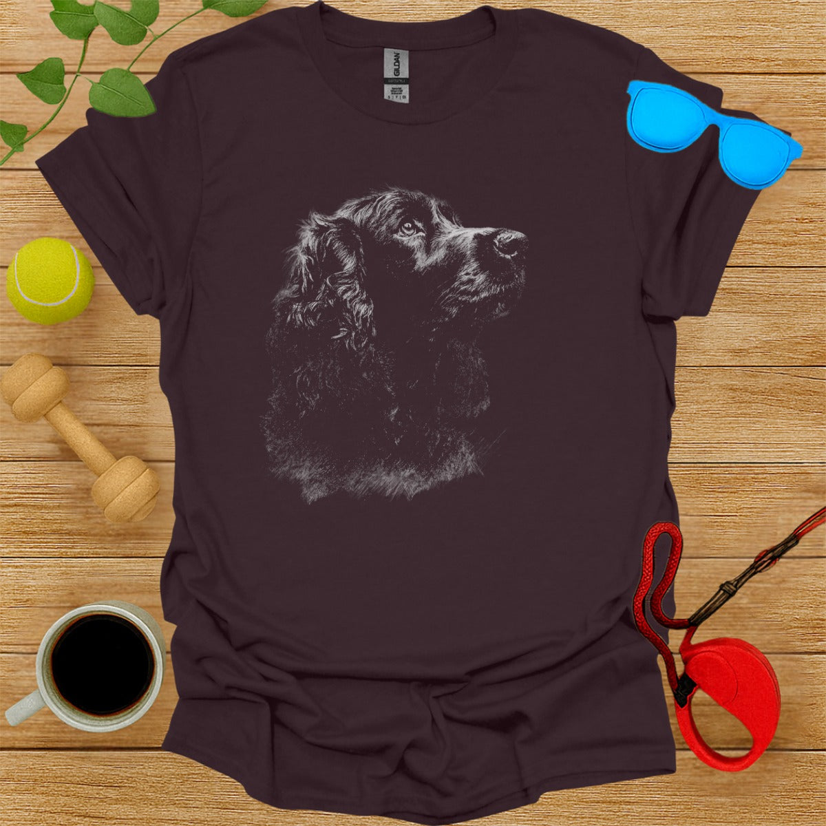 Realistic Dog Portrait Graphic T-Shirt for Pet Lovers