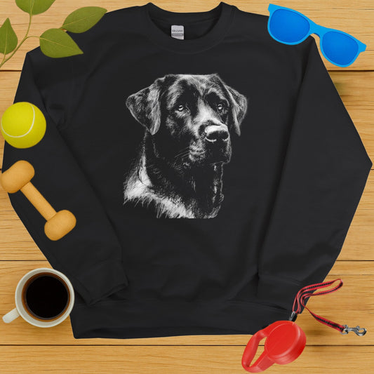 Realistic Dog Portrait Print Unisex Sweatshirt