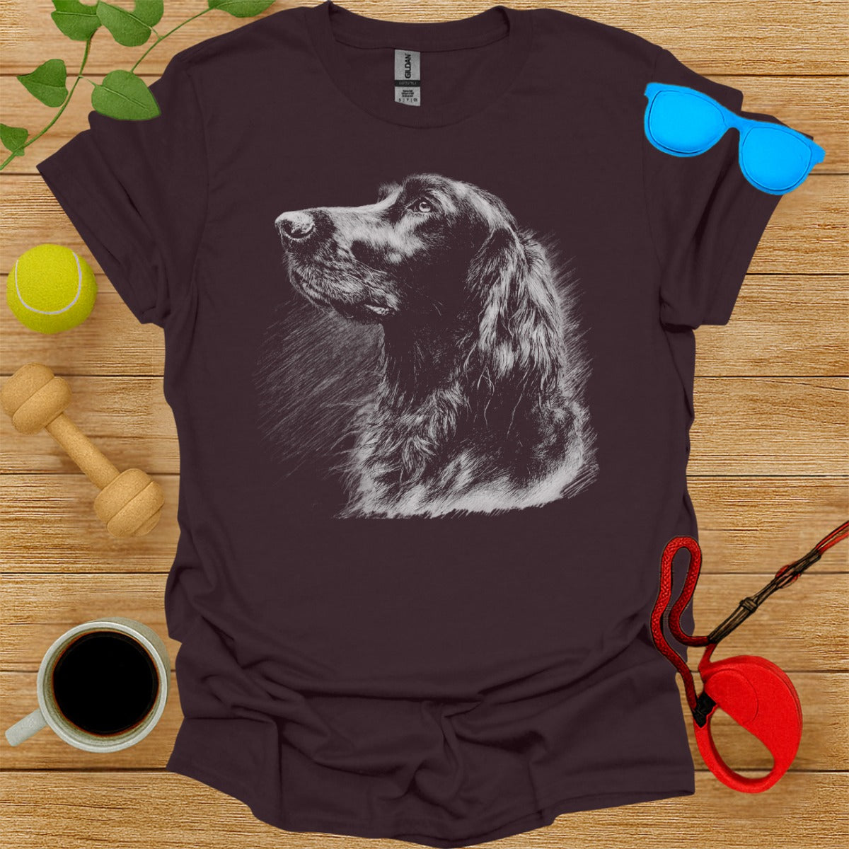 Dog Portrait Graphic Print Casual Wear T-Shirt