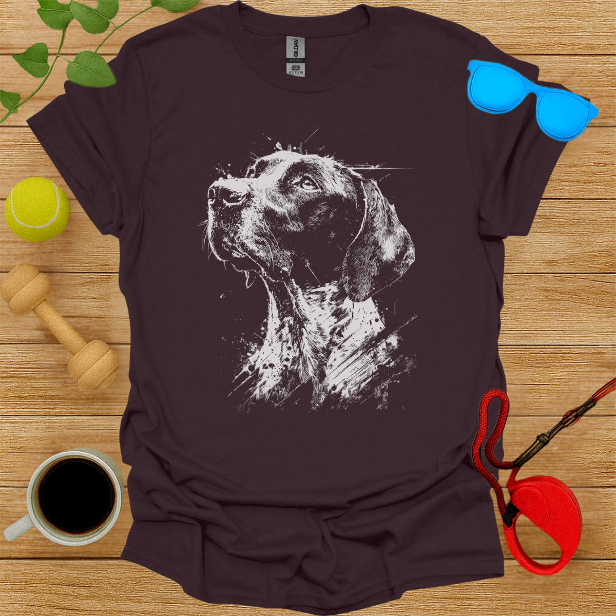 Artistic Dog Portrait Graphic Tee for Pet Lovers Product