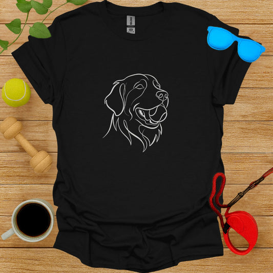 Stylish Graphic Tee with Artistic Dog Illustration