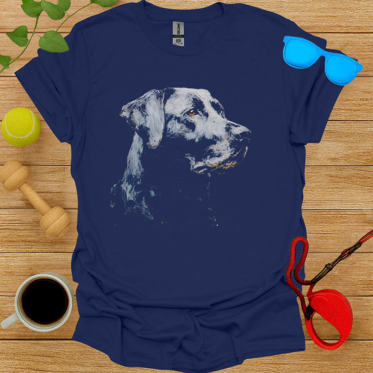 Artistic Black Labrador Graphic T-Shirt