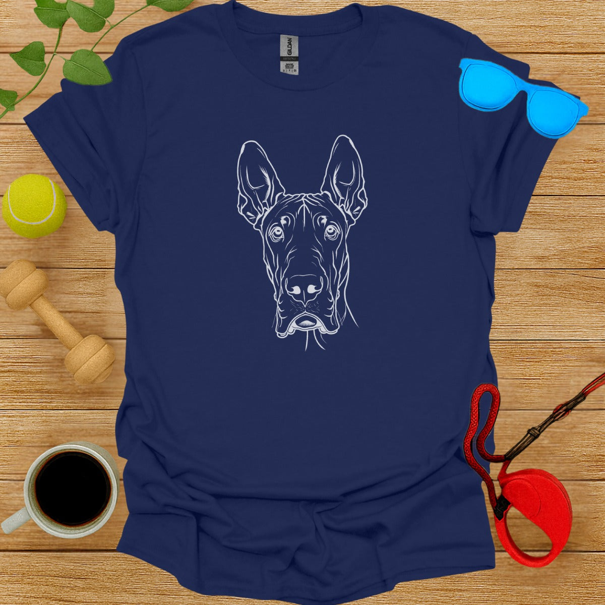 Stylish Graphic Great Dane Design T-Shirt for Pet Lovers
