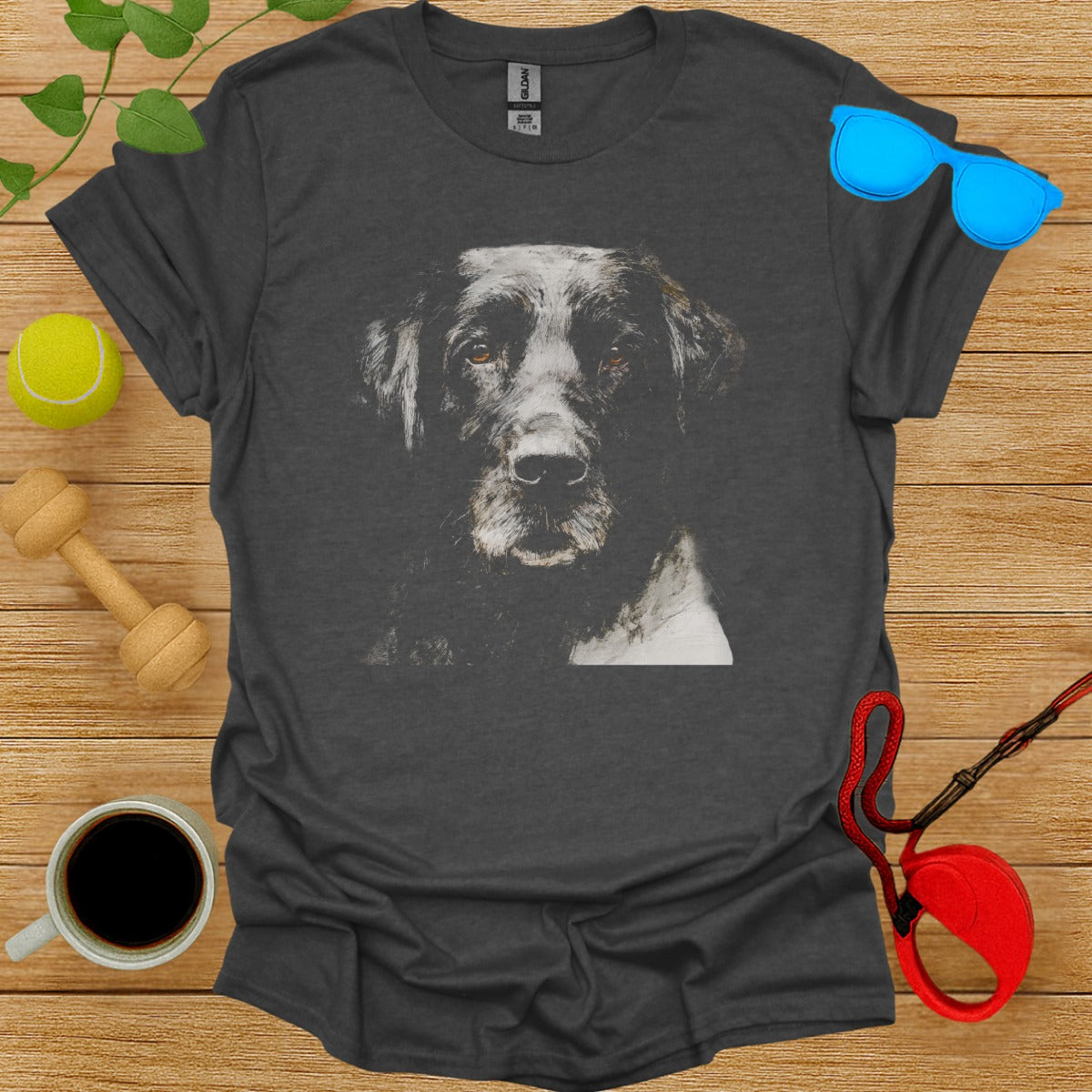 Realistic Dog Print Design Graphic T Shirt