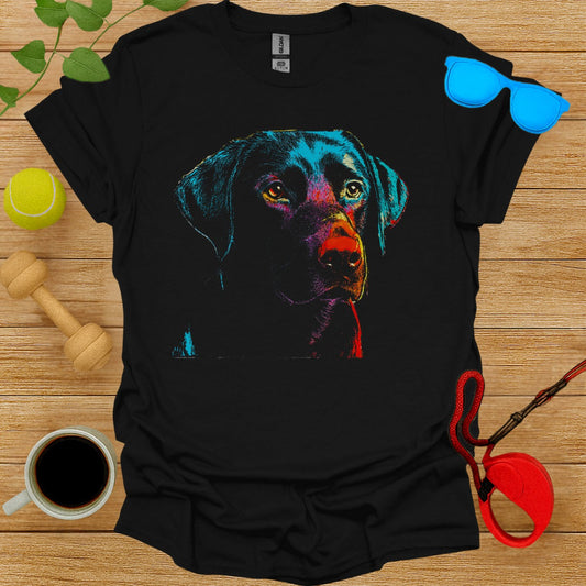 Colorful Artistic Dog Print T-Shirt Unique Gift