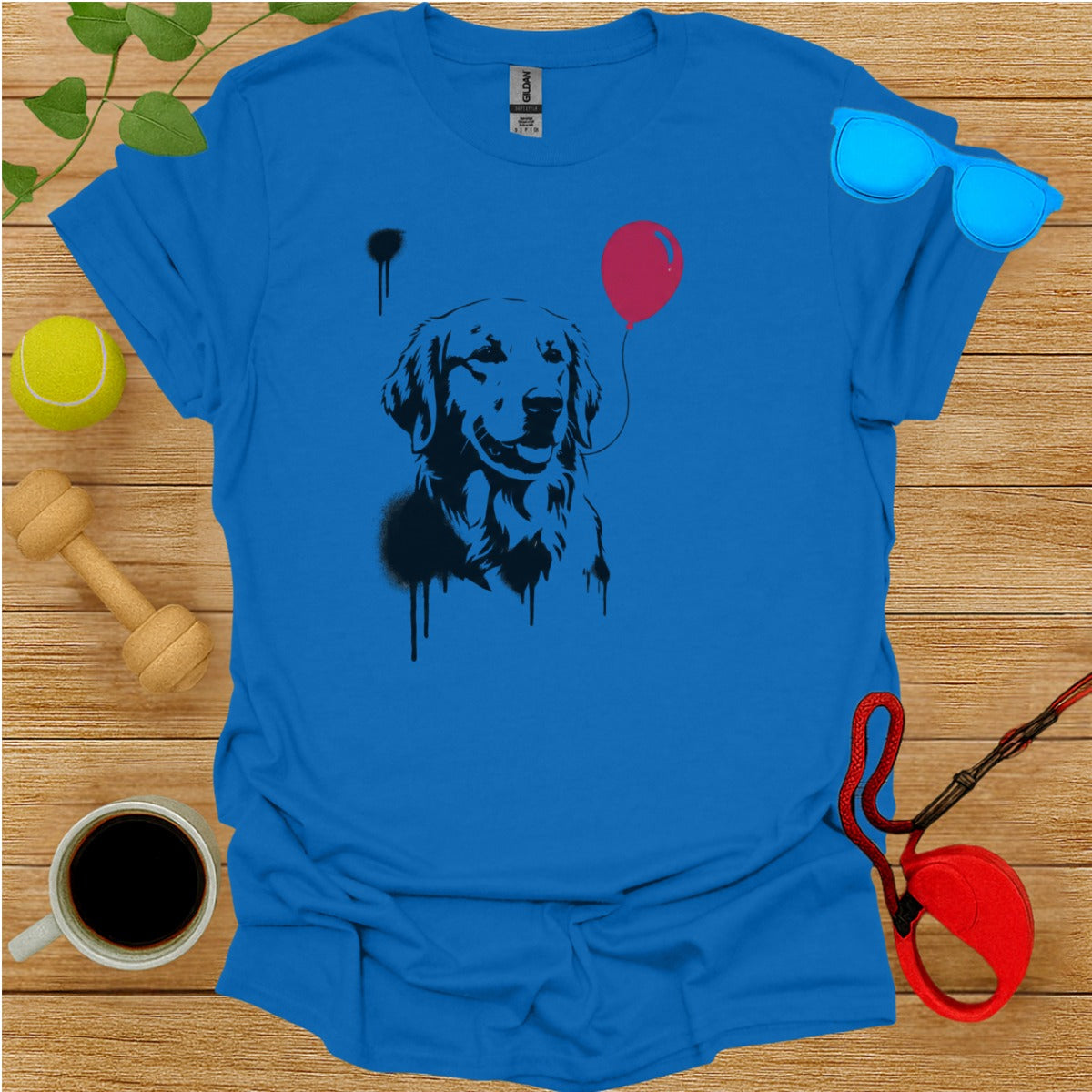 Banksy Labrador Baloon Tee-Critter Lane