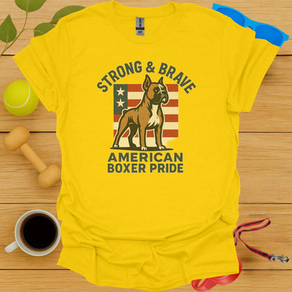 Strong and Brave American Boxer Pride T-shirt product type