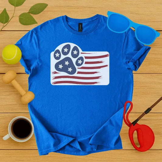 American Flag Paw T-Shirt