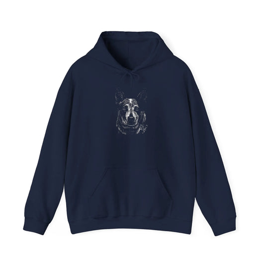 Australian Cattle Dog Portrait Hoodie-Critter Lane