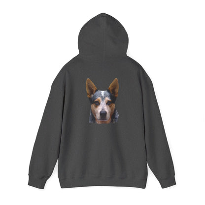Australian Cattle Dog Portrait Hoodie-Critter Lane