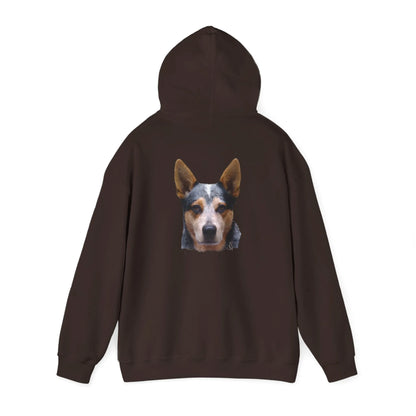 Australian Cattle Dog Portrait Hoodie-Critter Lane