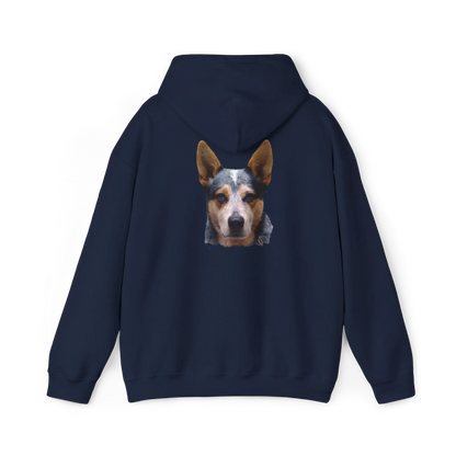 Australian Cattle Dog Portrait Hoodie-Critter Lane