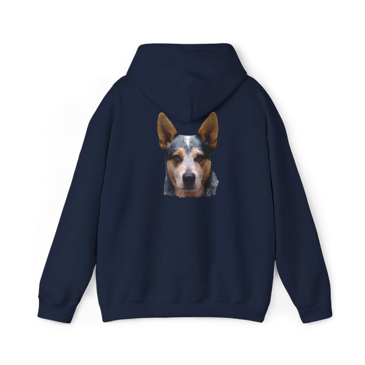 Australian Cattle Dog Portrait Hoodie-Critter Lane