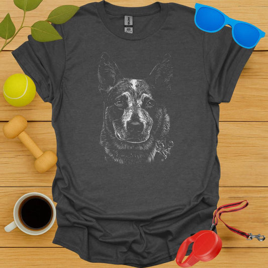 Australian Cattle Dog Sketch Portrait Tee