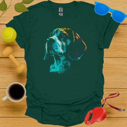 Vibrant Neon Dog Print Graphic Tee product