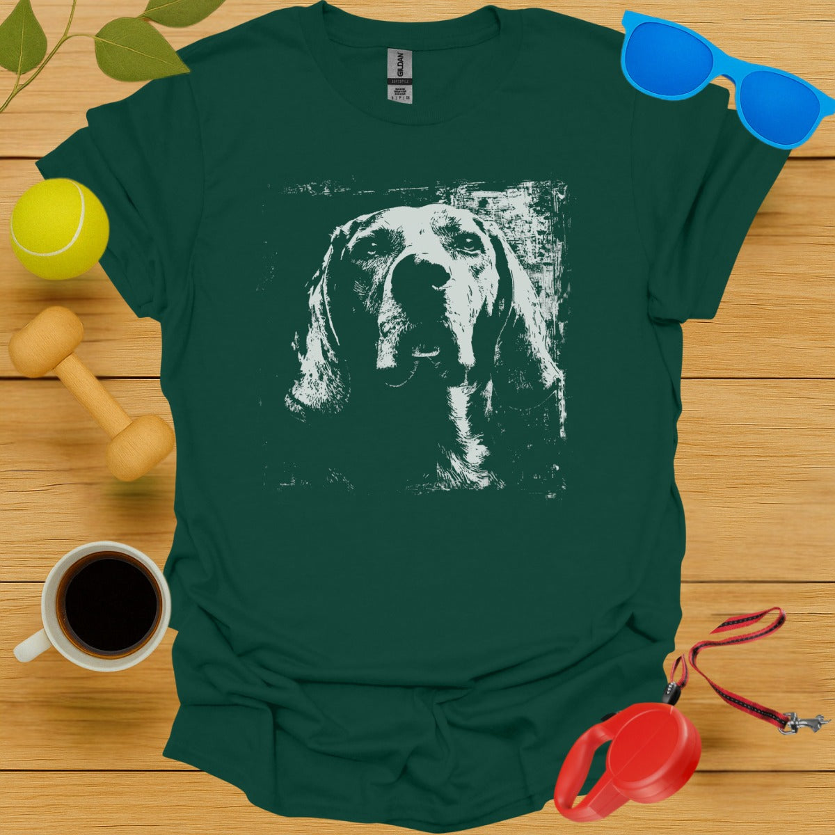 Vintage Style Dog Print Graphic T-Shirt product type