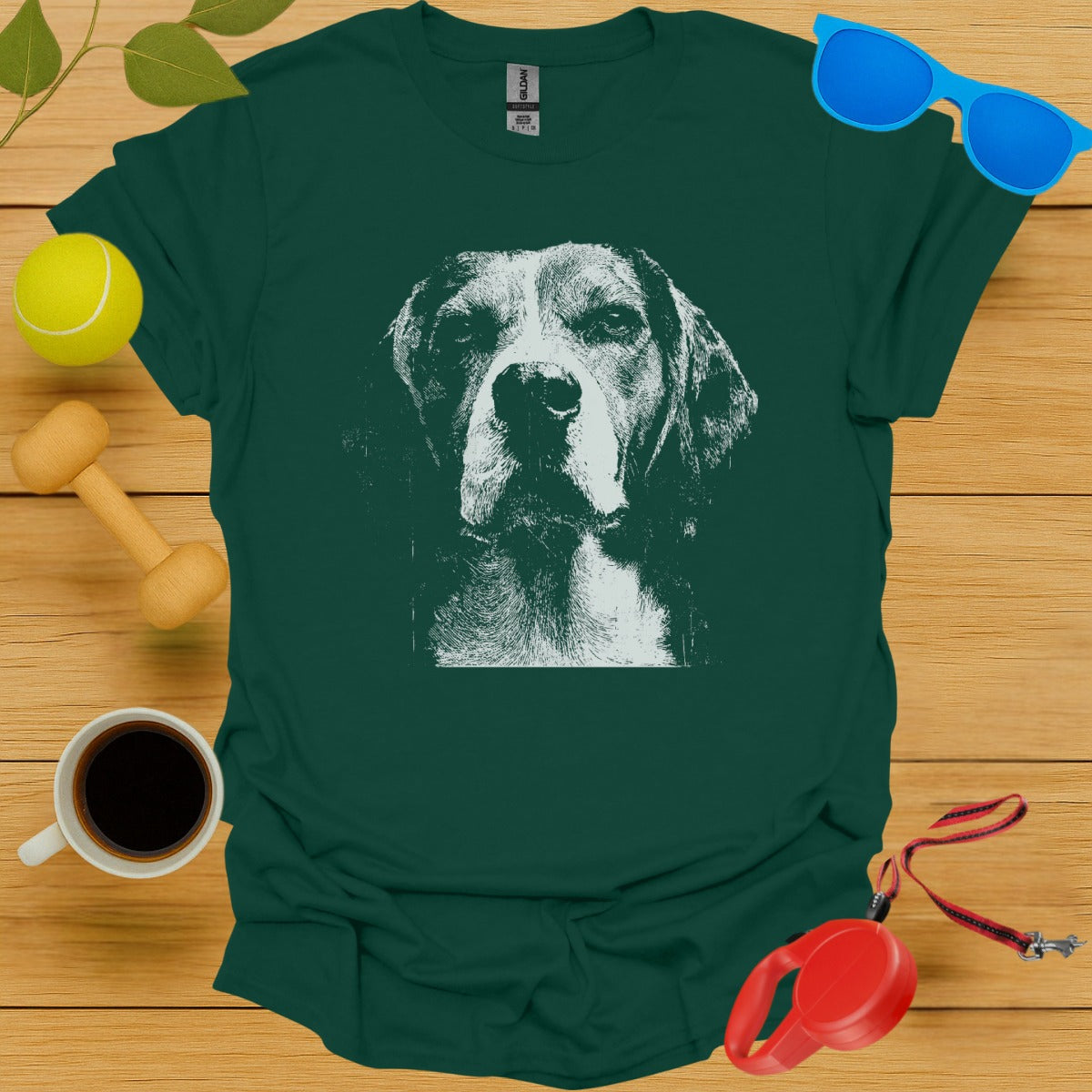 Realistic Dog Print Graphic Artwork T-Shirt product