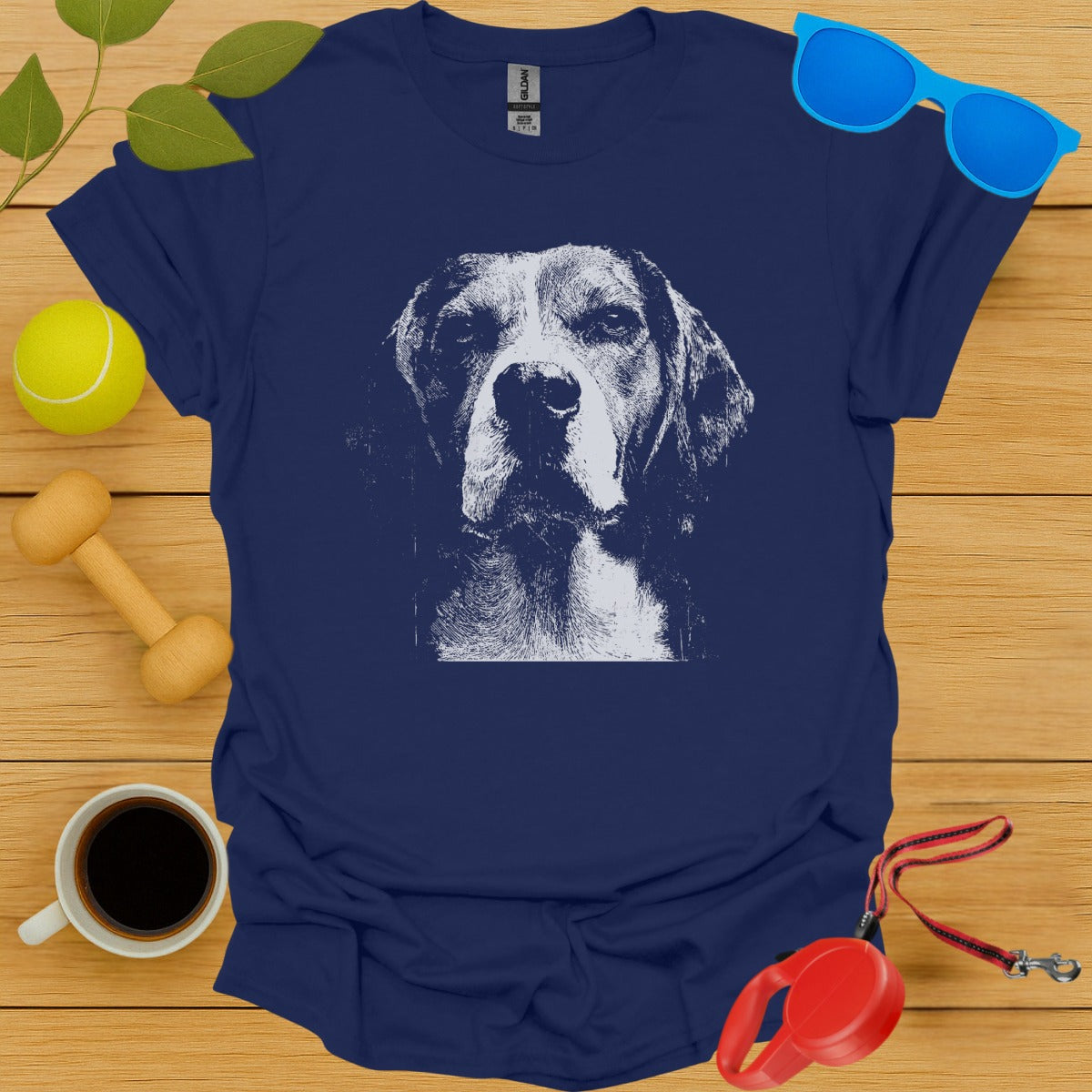 Graphic T-Shirt Featuring a Thoughtful Dog Design product type