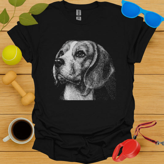 Detailed Beagle Portrait Graphic Tee Shirt product type