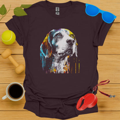 Colorful Dog Print Artistic Tee product