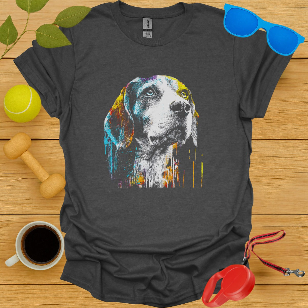 Colorful Beagle Printed Graphic Casual Wear T-Shirt product