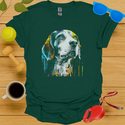 Colorful Artistic Dog Print T-shirt product type