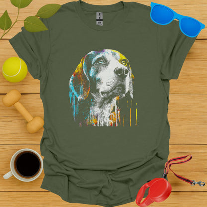 Colorful Dog Portrait Printed T-Shirt product type