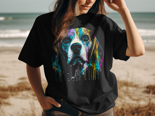 Colorful Dog Artwork Graphic Design T-Shirt product type