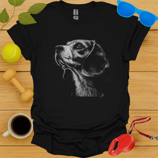 Artistic Beagle Dog Print T-Shirt clothing product