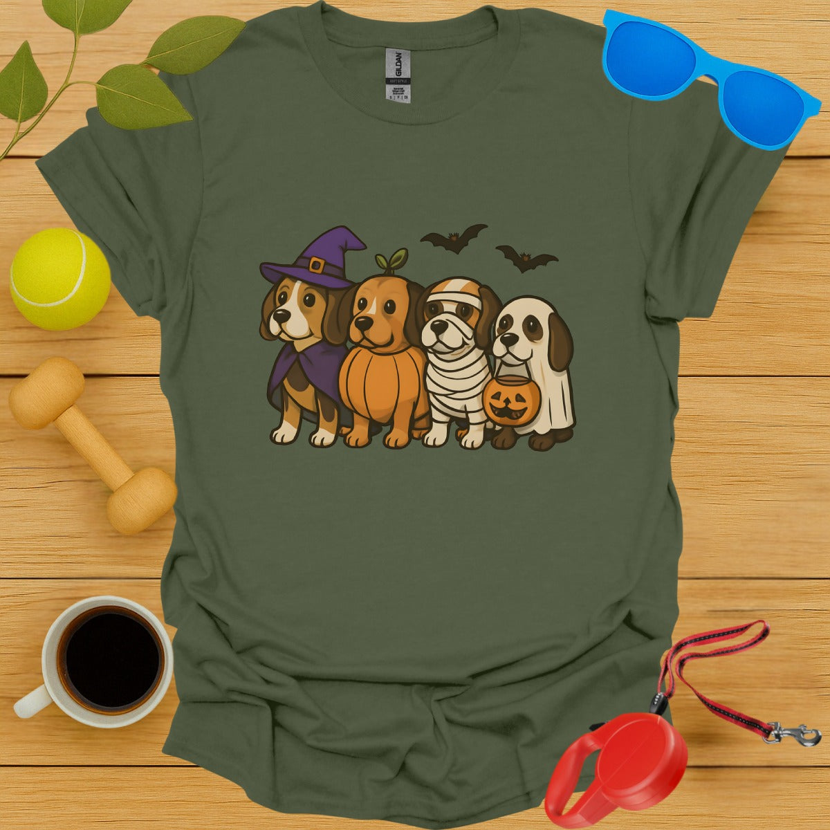Adorable Halloween Dogs Graphic Printed T-shirt product type