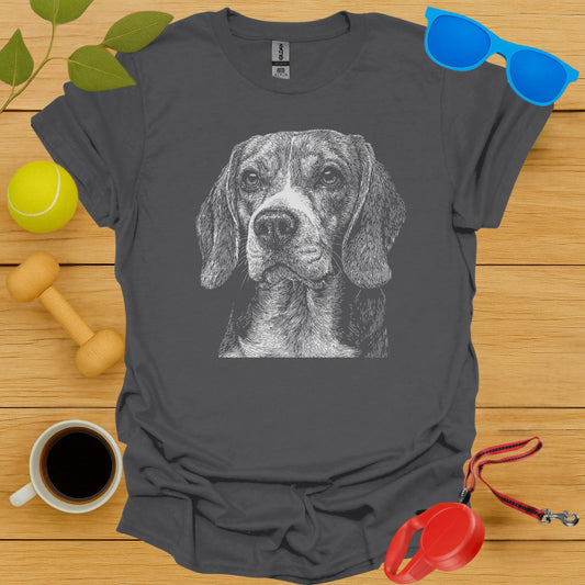 Intricately Detailed Dog Illustration T-Shirt product type