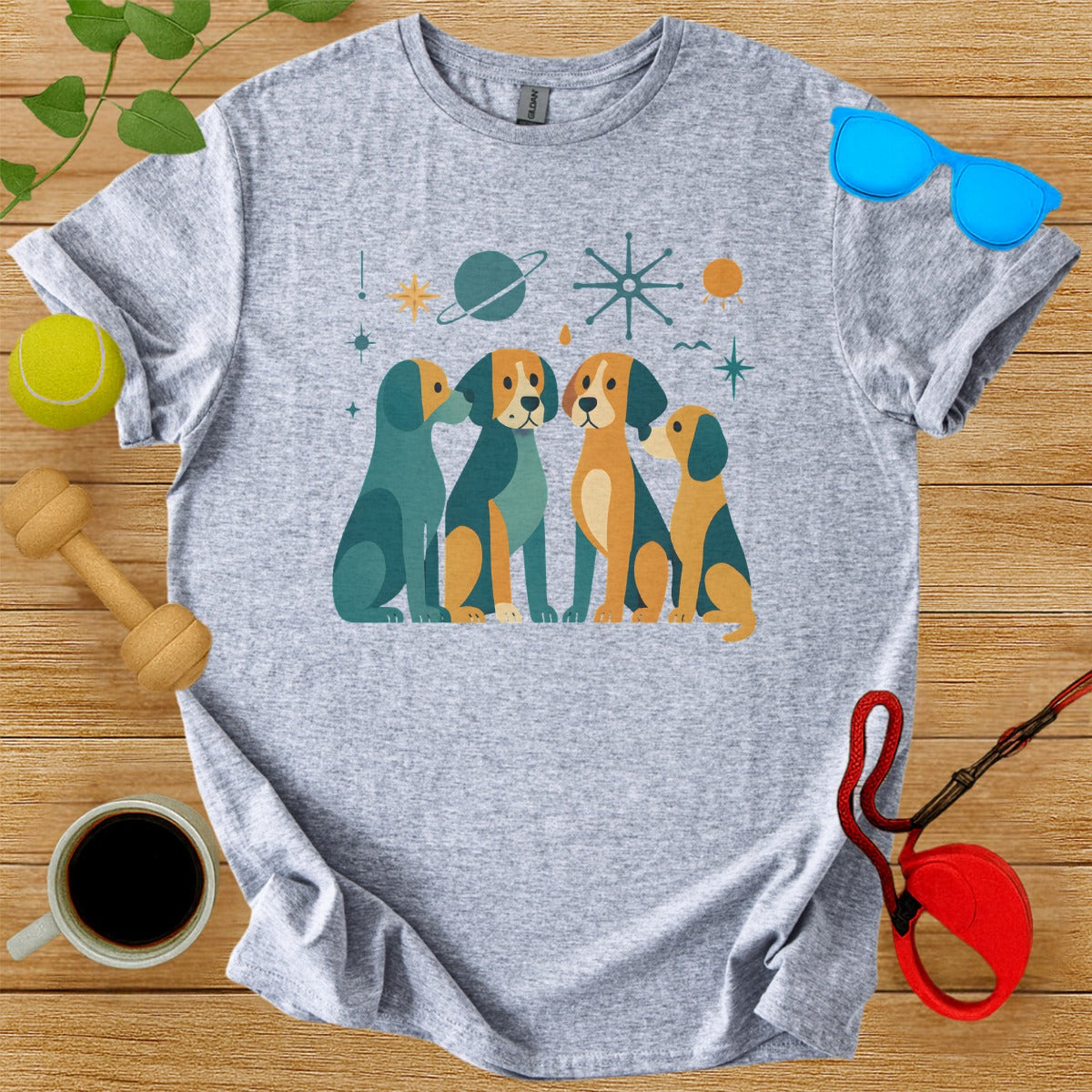 Dog Illustration Graphic T-Shirt for Pet Enthusiasts