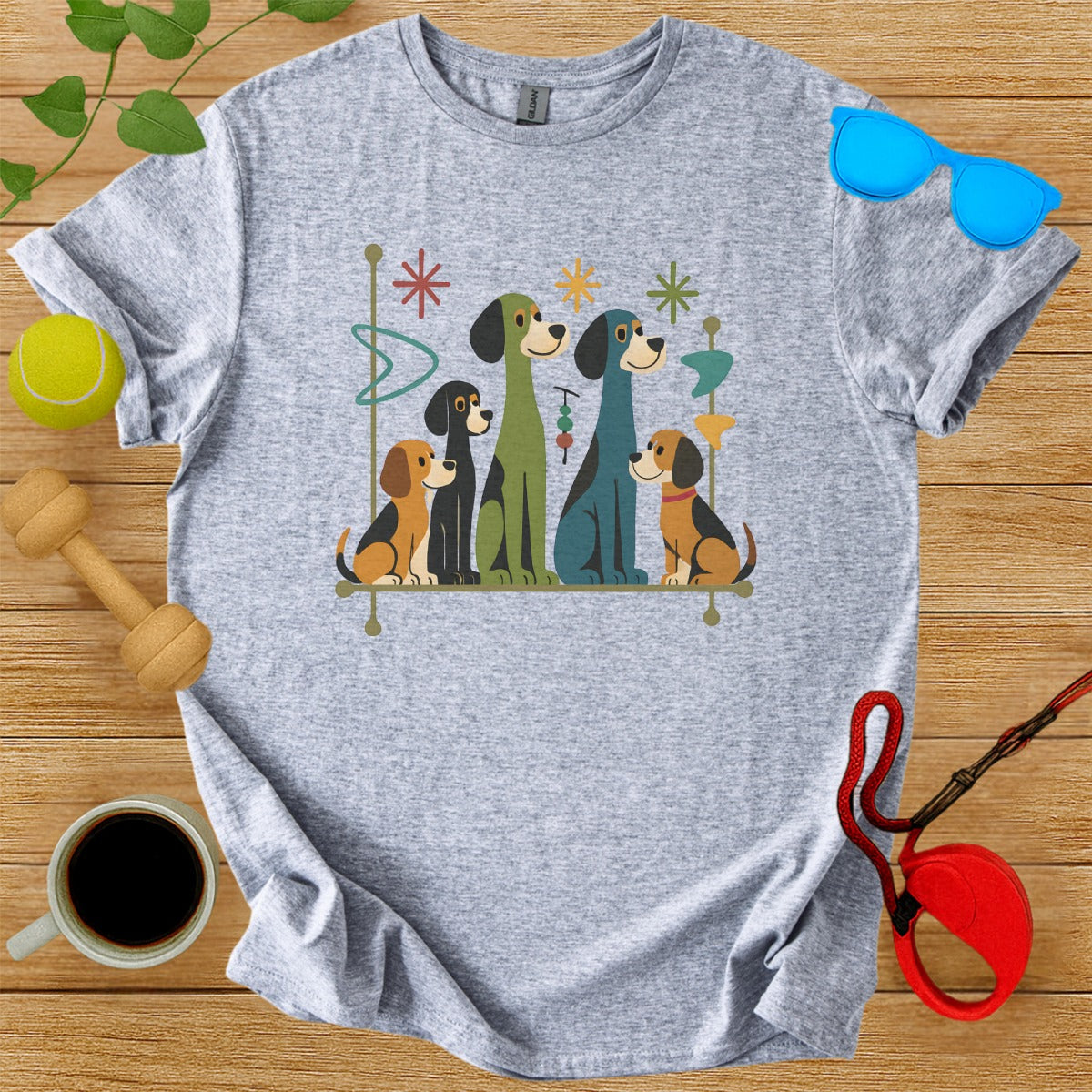 Retro Inspired Dog Graphic Tee Shirt Product