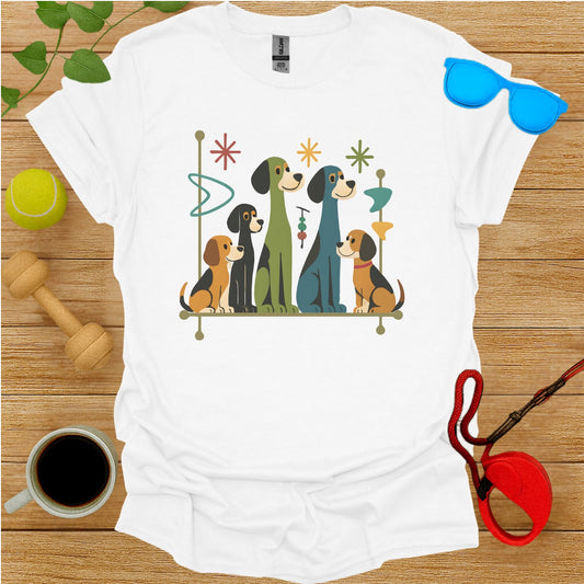 Retro Style Dog Illustration Graphic Tee