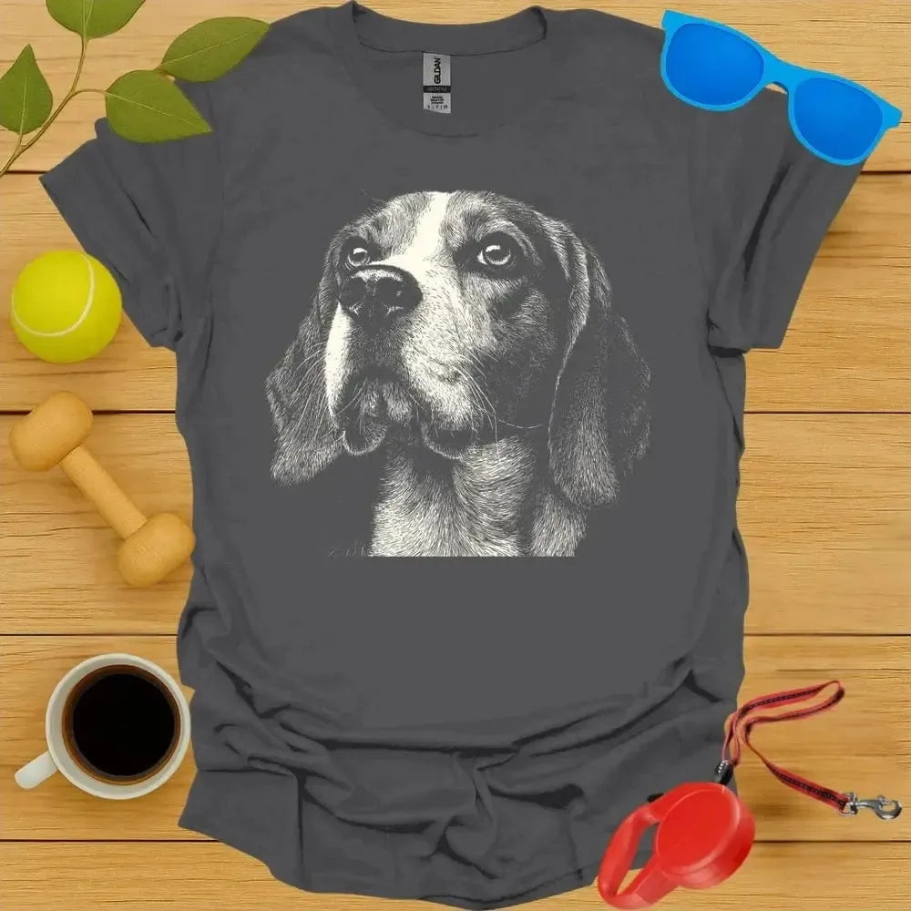 Beagle Monochrome Portrait Tee