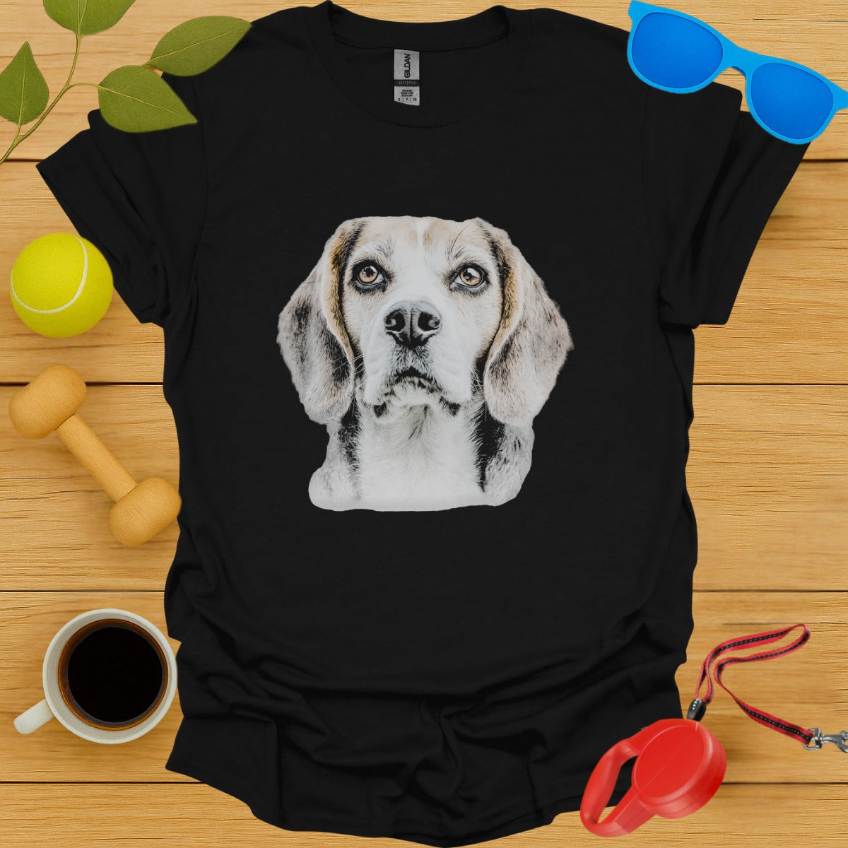Cute Beagle Print Black Tee Perfect for Dog Lovers product type