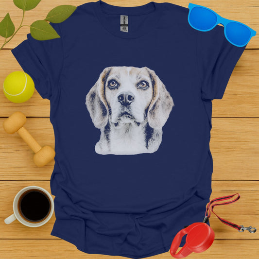 Adorable Beagle Graphic on Blue T-Shirt product type