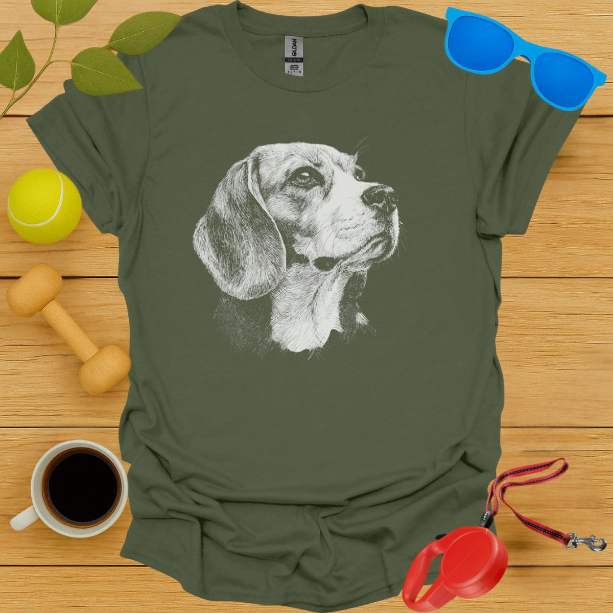 Beagle Dog Sketch Graphic Unisex Tee Ideal for Pet Lovers product