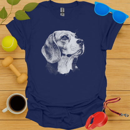 Beagle Sketch Dog Lover Graphic Fashion T-Shirt product