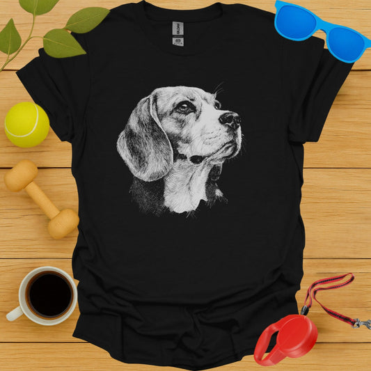 Beagle Dog Print Black Shirt Casual Wear Clothing product type