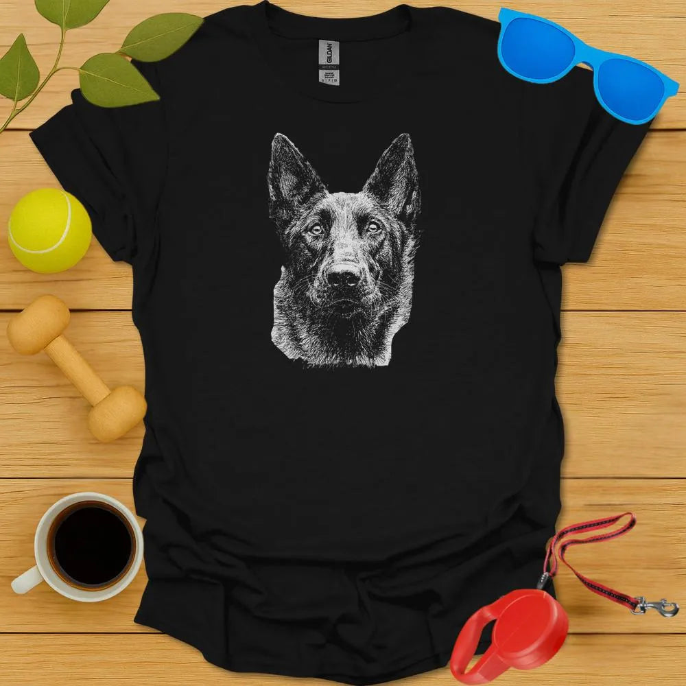 Belgian Malinois Portrait Tee Png