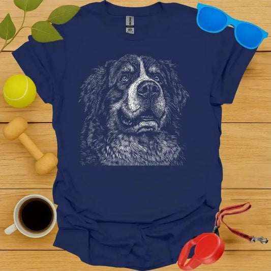 Bernese Mountain Dog Monochrome Portrait Tee