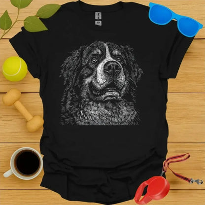 Bernese Mountain Dog Monochrome Portrait Tee